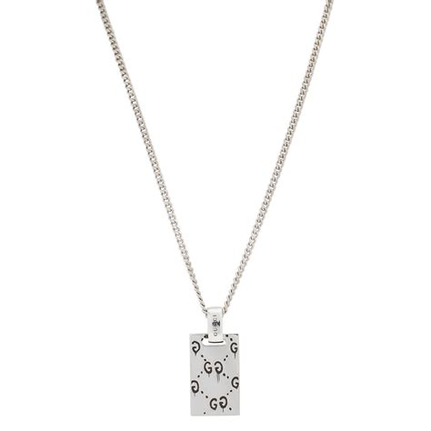 men gucci pendant|guccighost pendant necklace in silver.